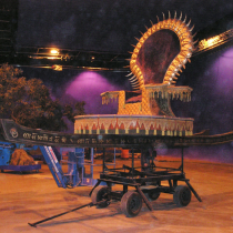 Xerxès Throne: model out of plasticine and styro foam, molded and prouced in plaster