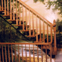 Mont-Tremblant 1999 - Victorian trompe l’œil painting inside a three-story house
