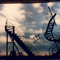 Rock Voisine clip 1993 - Cyclo scenic painting