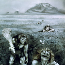Micro Tempus Software1988 - Sculpture en plasticine et peinture pour photo shoot