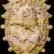 Bouclier Lion 1995 - Sculpture en plasticine, moulée et produite en plâtre pour reproduction commerciale